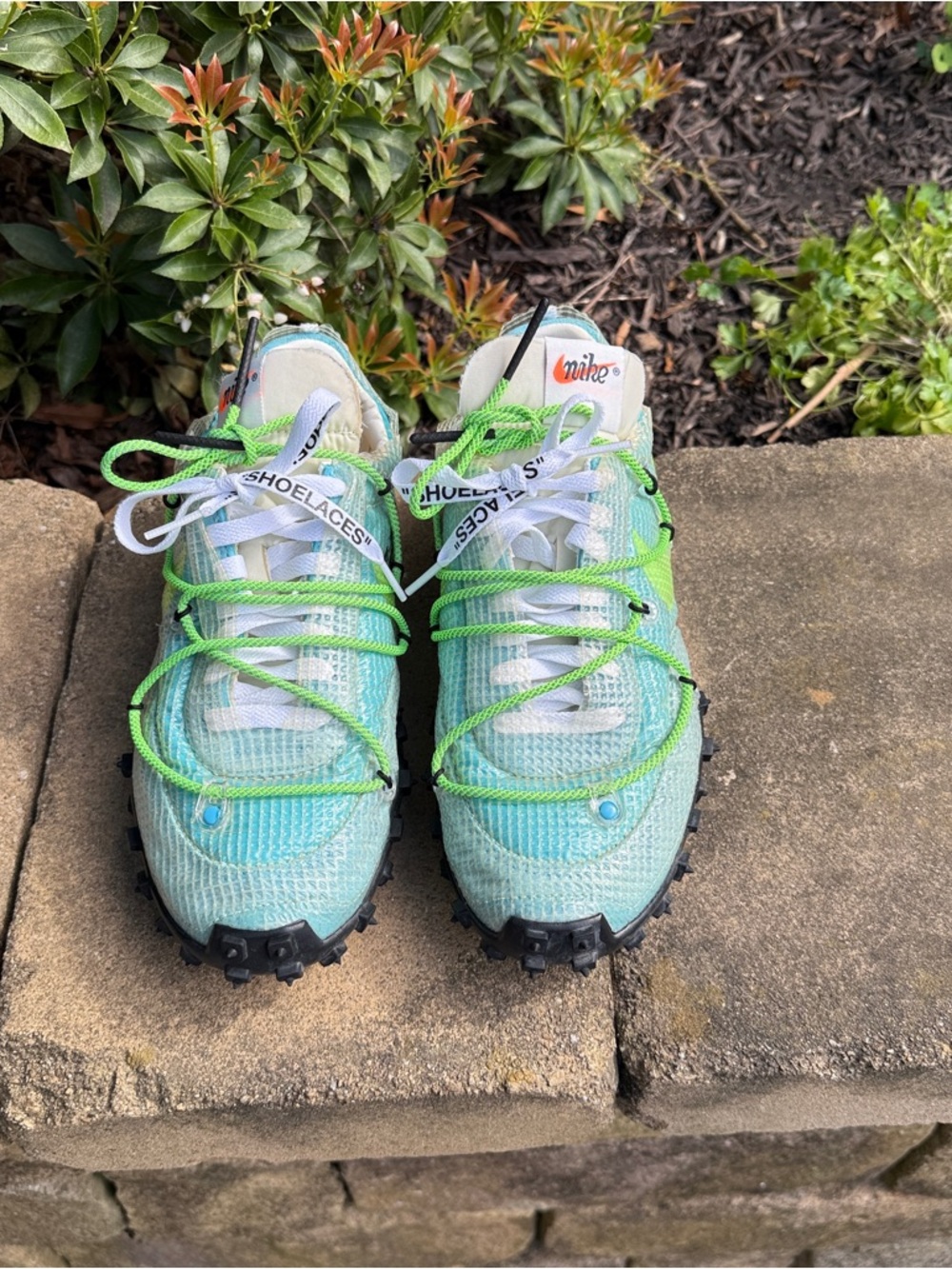 Nike x Off White Waffle Racer in Vivid Sky EUC Size 8 - Picture 3 of 12